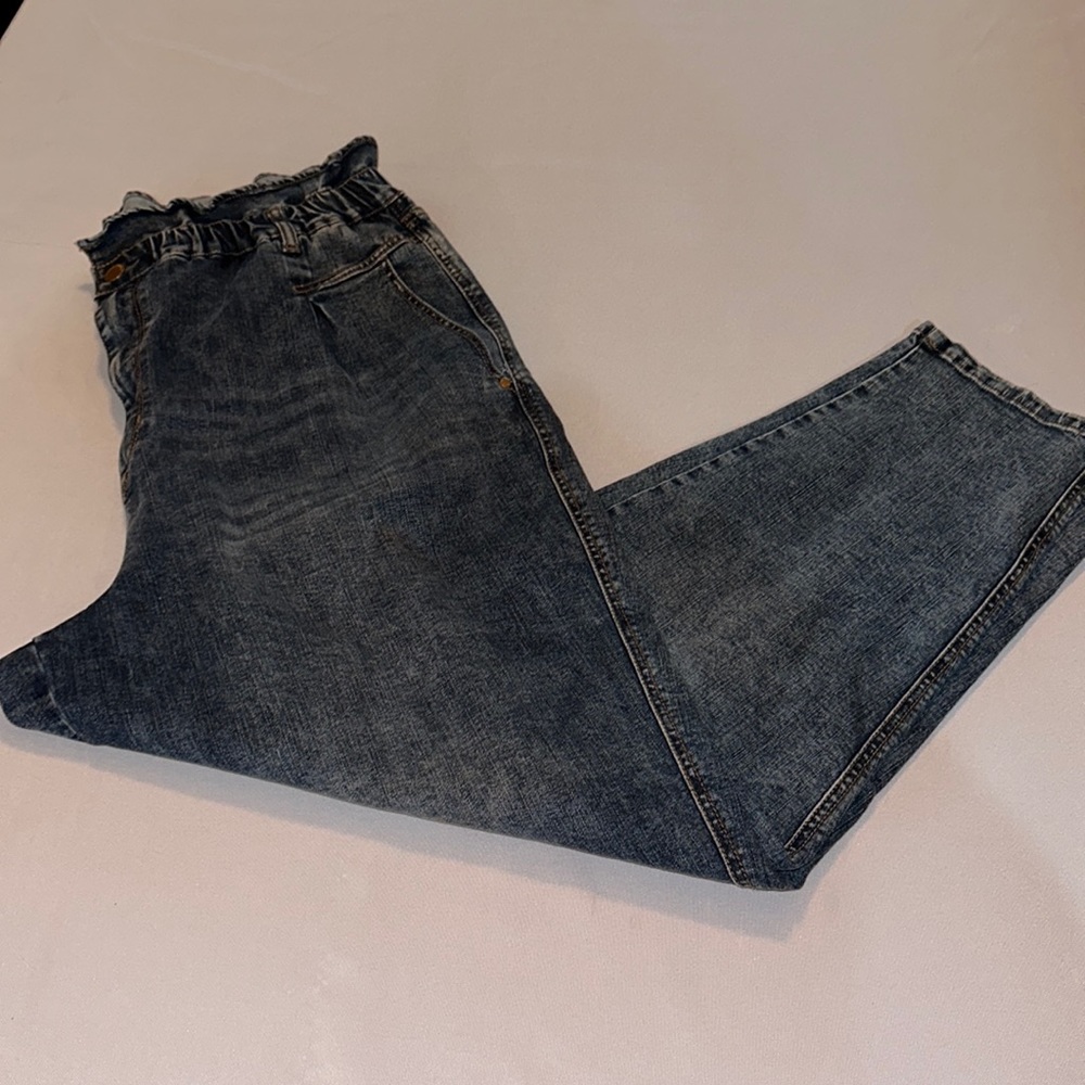 Vintage America, paper bag waist, tapered, jeans, size 20